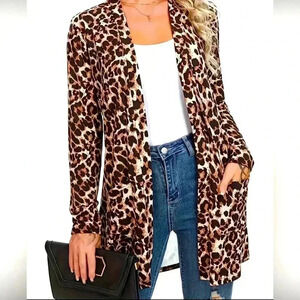 NEW Chic Leopard Print Trench Coat - Lightweight - Sz M